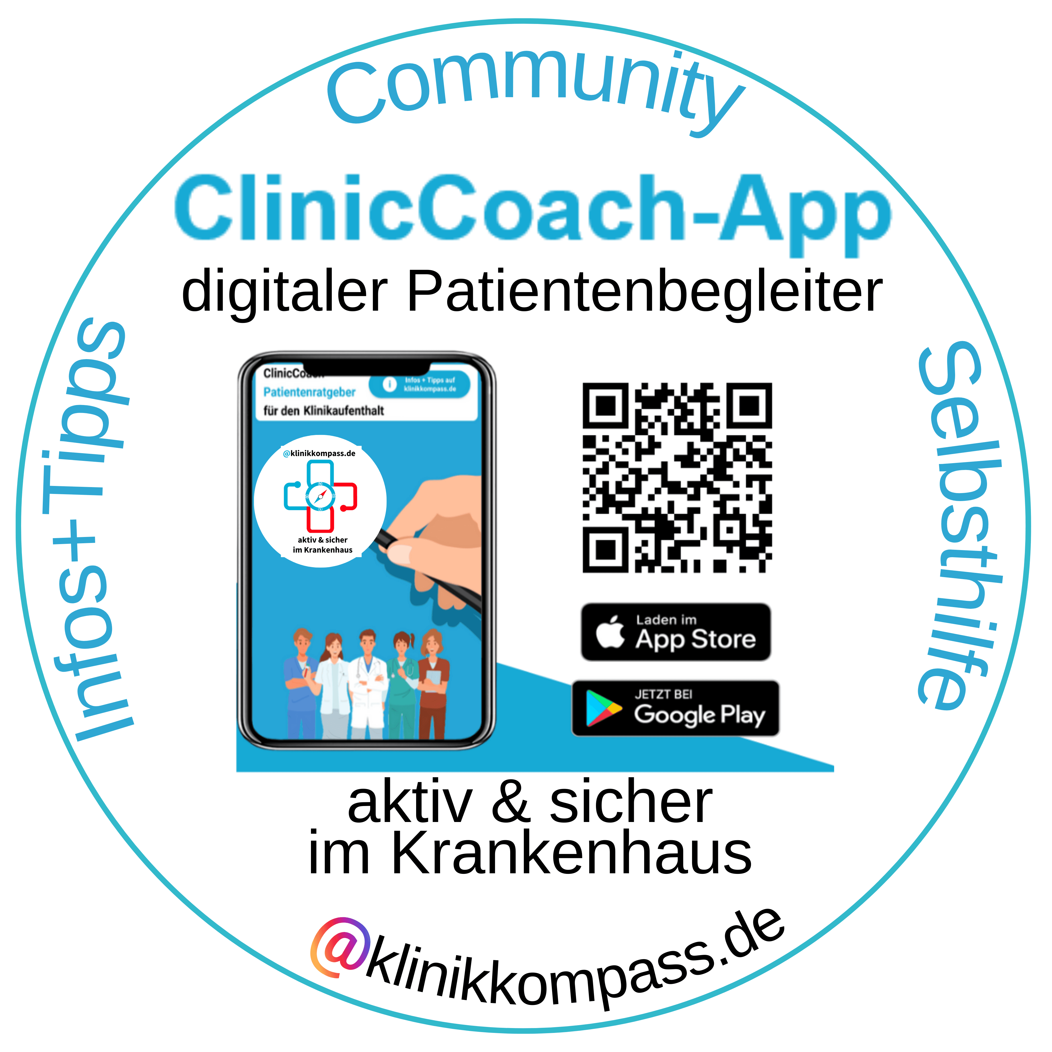 digtaler Patientenbegleiter (5 x 5 cm) (Sticker (Kreis)).png